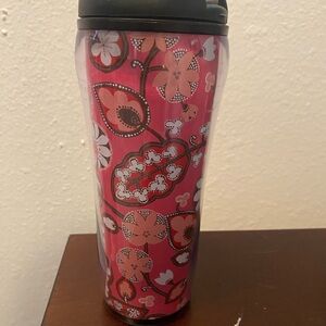 Vera Bradley Pink Floral‎ Travel Mug